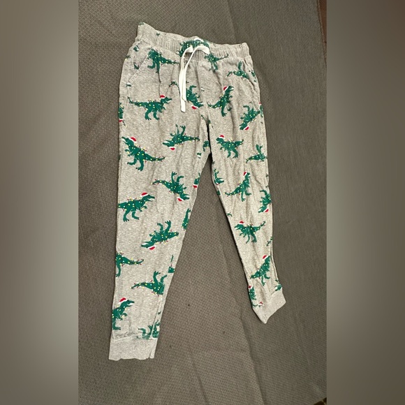 Old Navy Santa T-Rex pajama joggers. Mens small - Picture 1 of 2